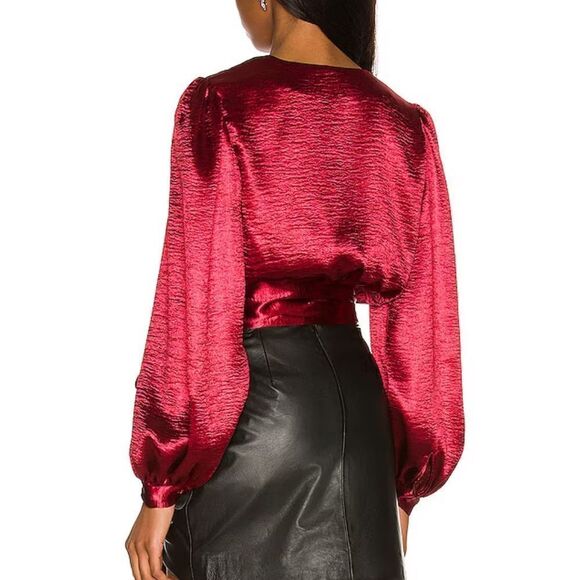 New Lovers and Friends Kelly Top in Wine Red Medium Revolve - Picture 5 of 13